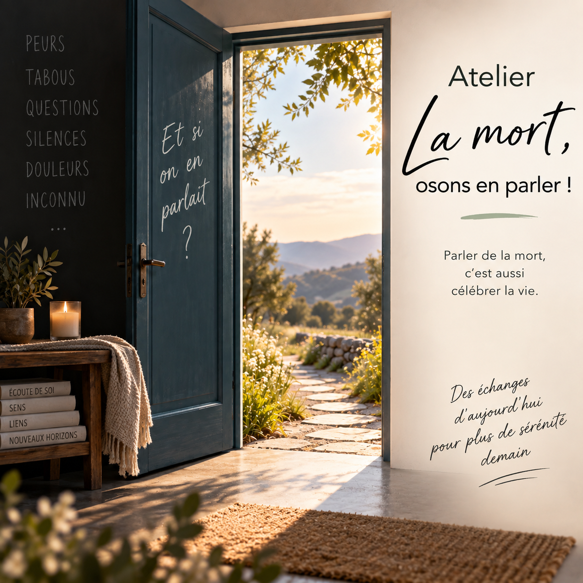 La mort, osons en parler ! 7 novembre 2026 - 13h30 à 17h30