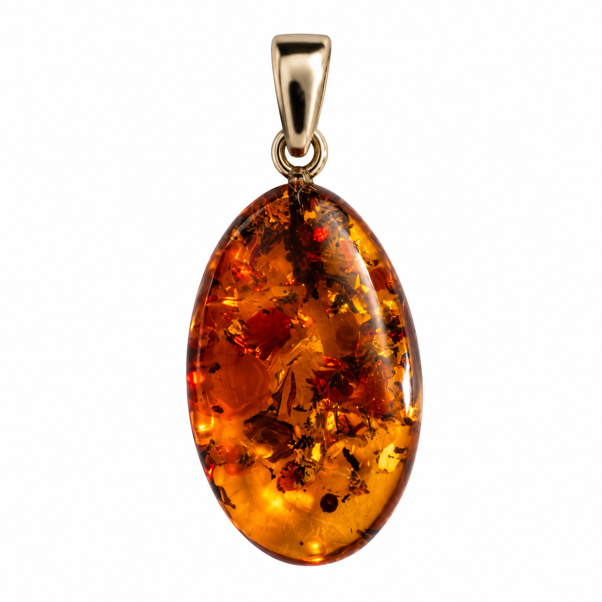 Pendentif Ambre Argent 925