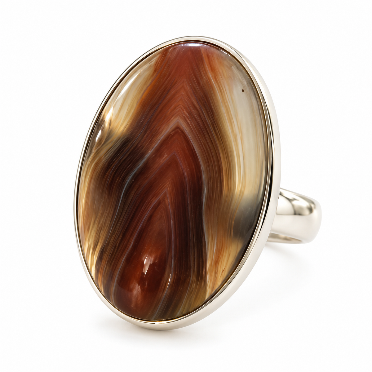 Bague Agate Botswana Ag925