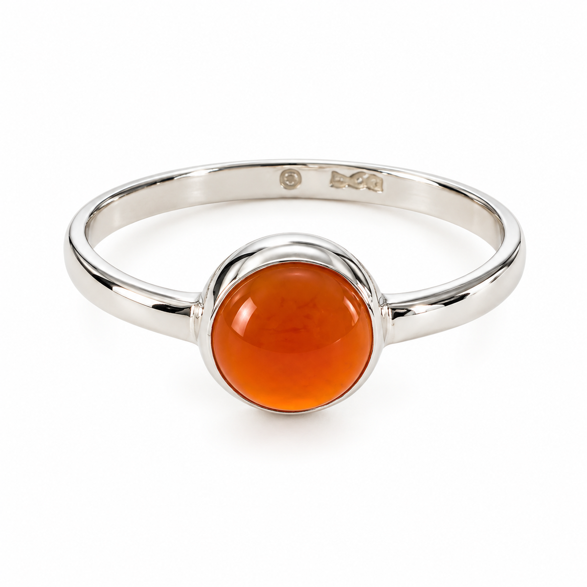 Bague Cornaline Plume Argent 925