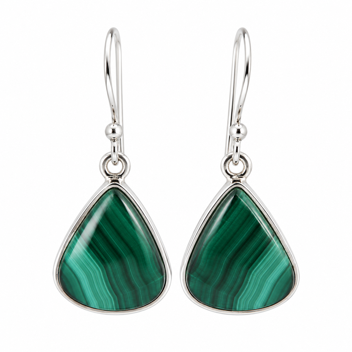 Boucles d'oreilles Malachite goutte