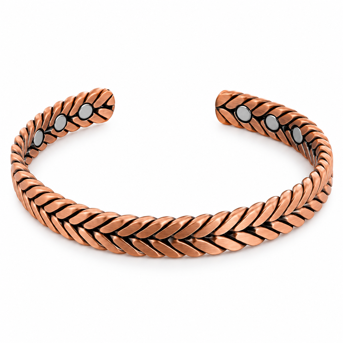 Bracelet Cuivre Magnétique – Épi de Vie – Chevrons
