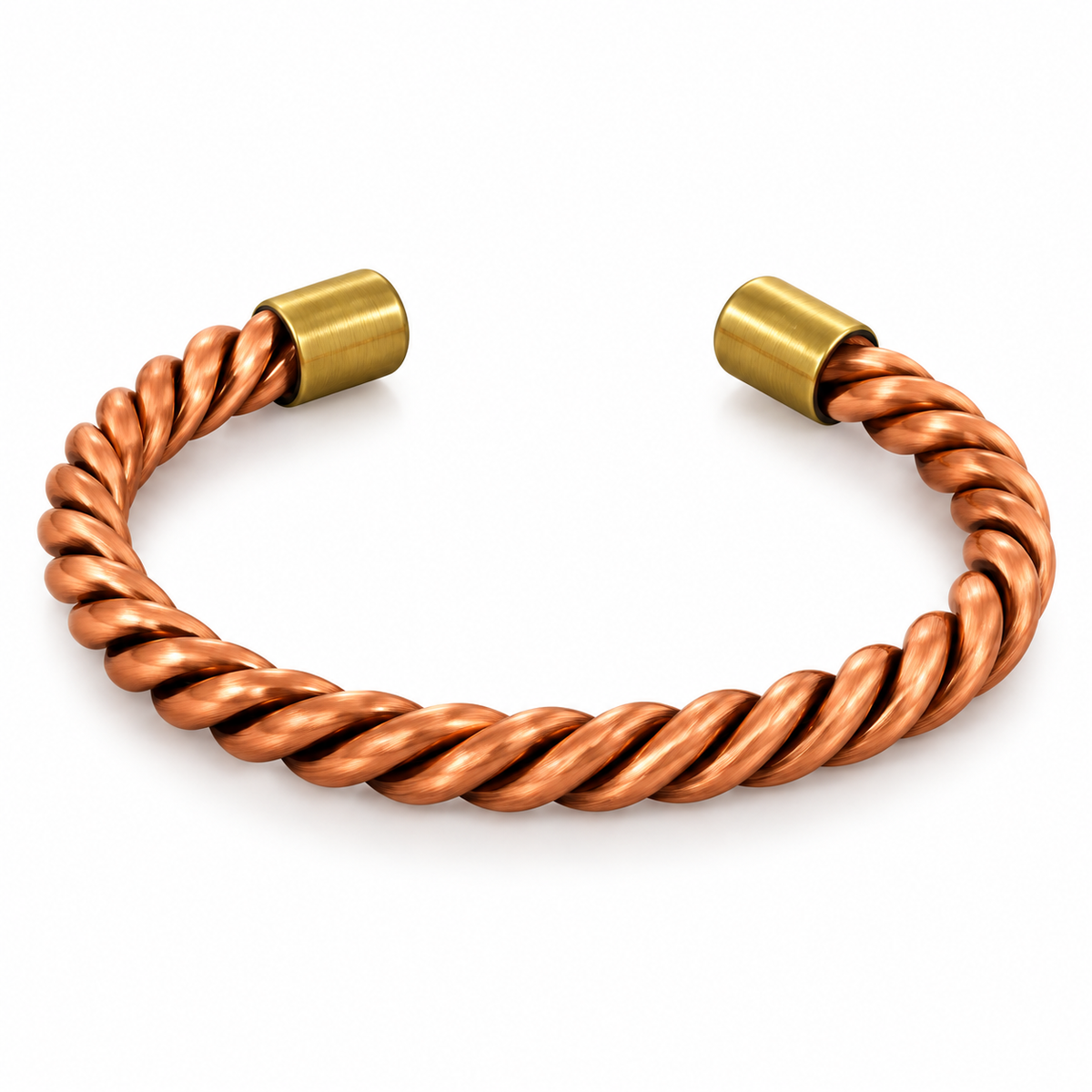 Bracelet Cuivre – Spirale d'Or – Torsadé