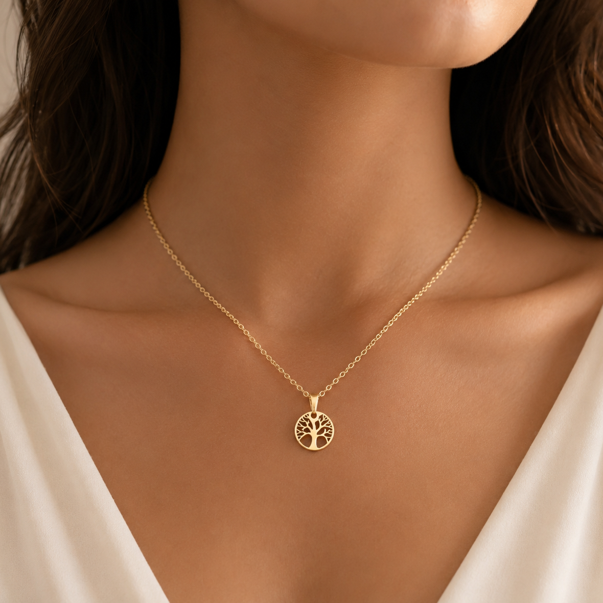 Collier Arbre de Vie Éternel – Or 18 carats