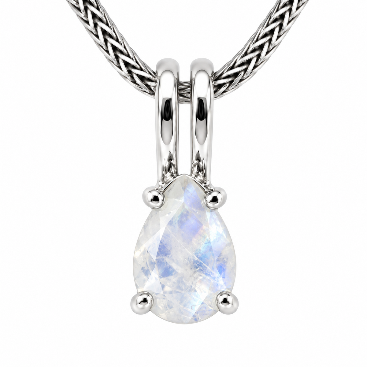 Pendentif Étincelle Péristérite Ag925 Goutte