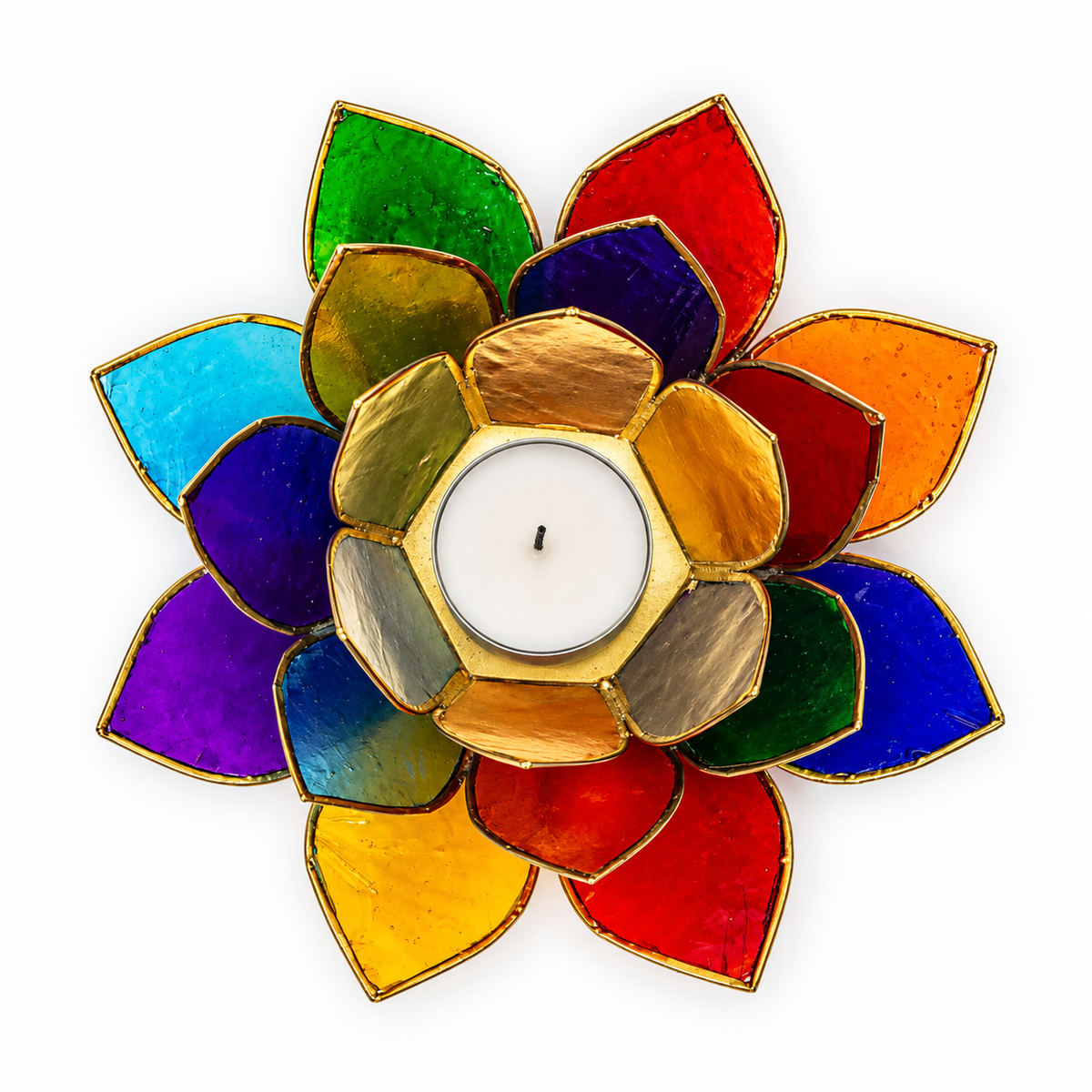Photophore Lotus 7 Chakras & Or