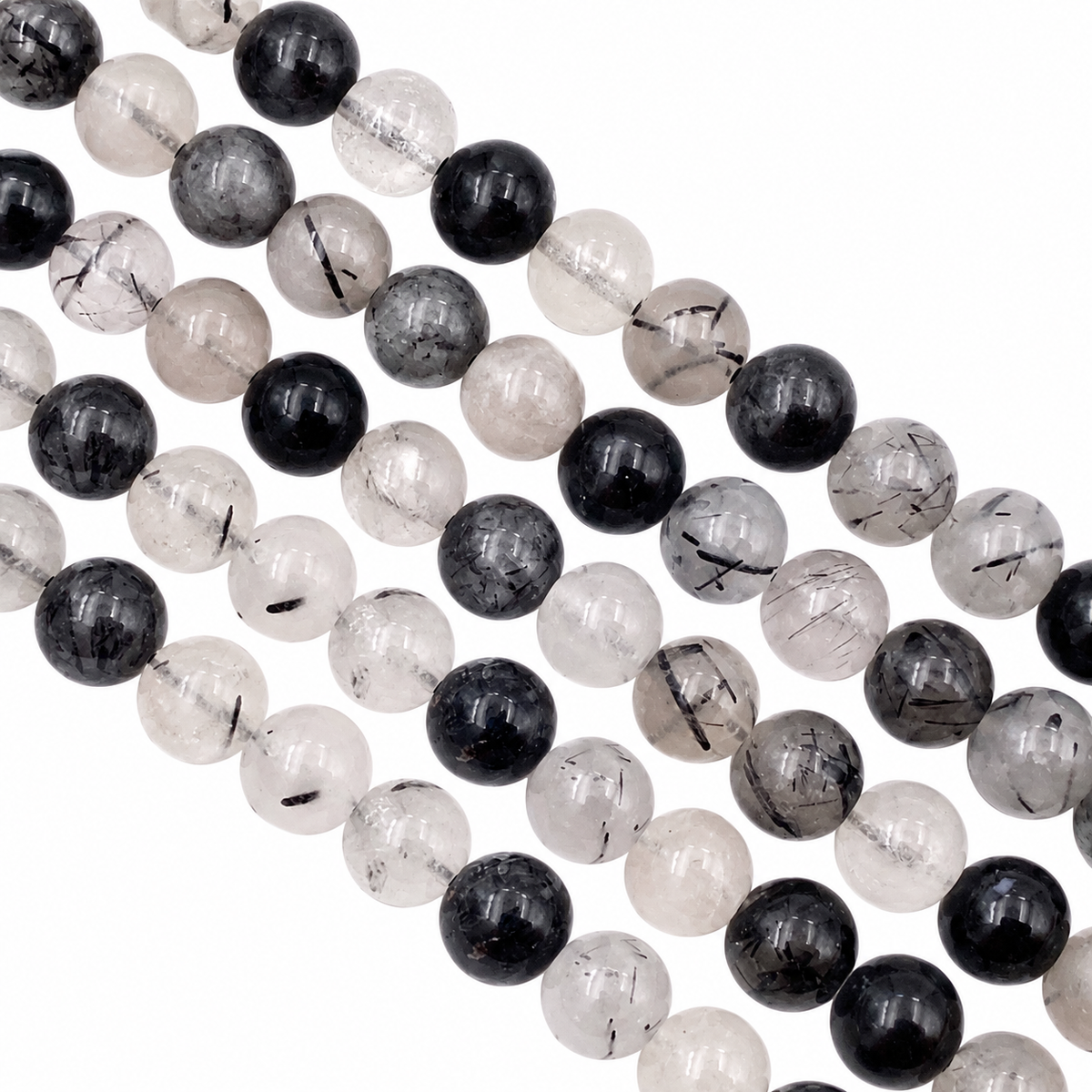 Rang quartz tourmaline noire