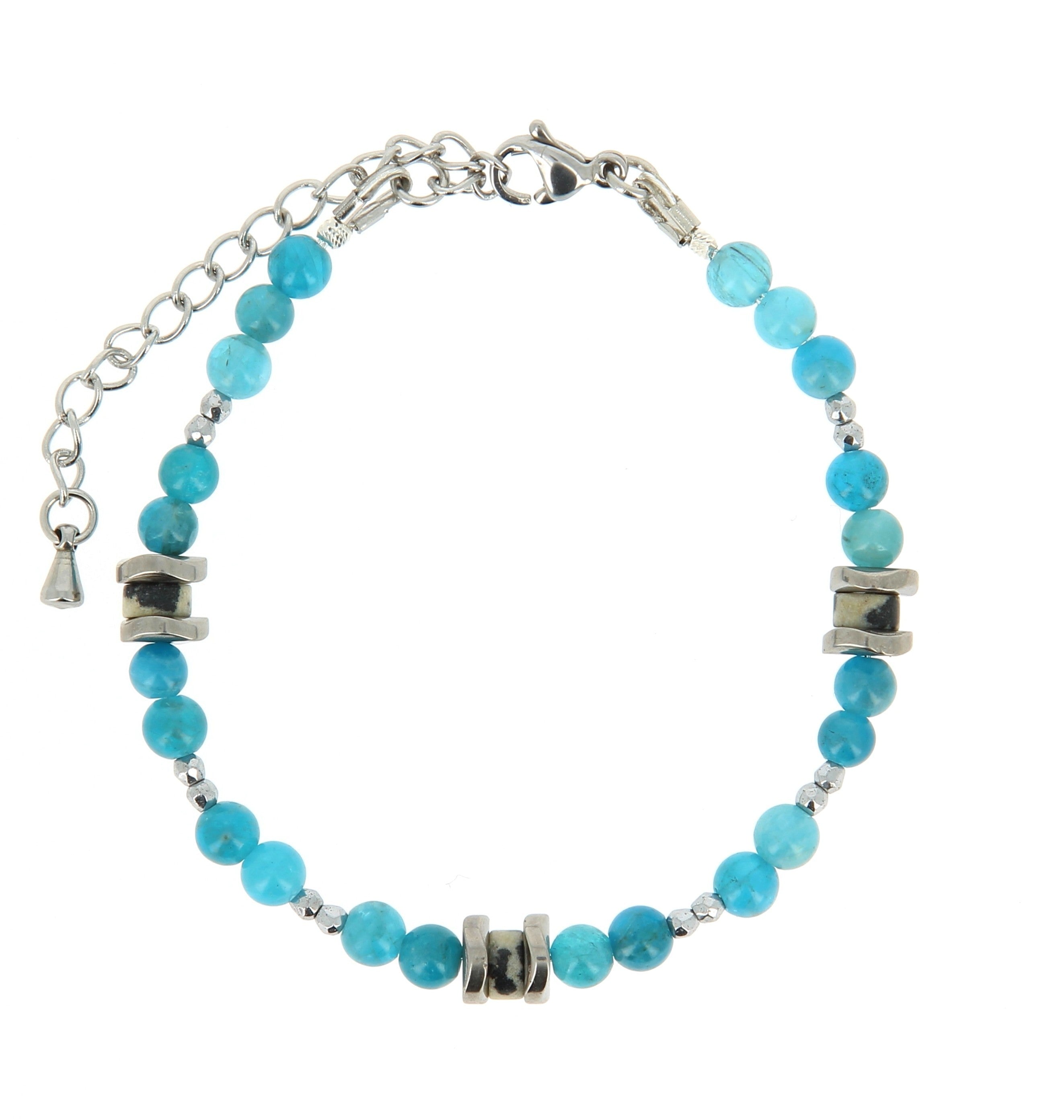Talisman Armband Apatiet en Dalmatier Jaspis