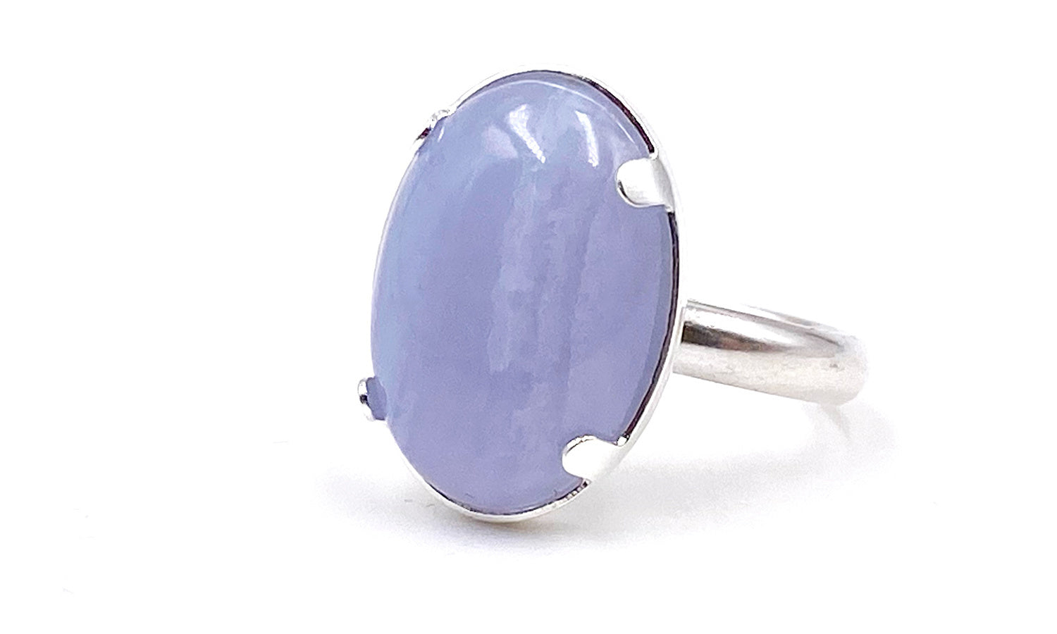 Bague calcedoine bleue
