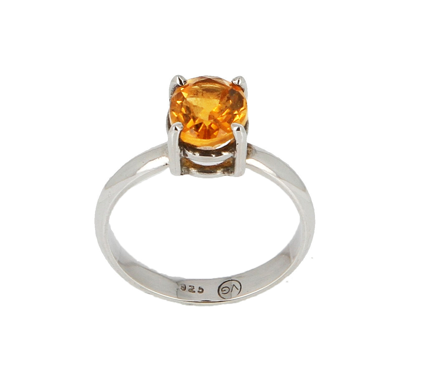 Bague Citrine taillée griffe