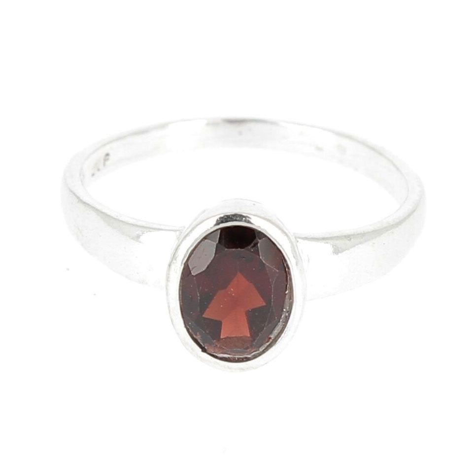 Bague grenat ovale