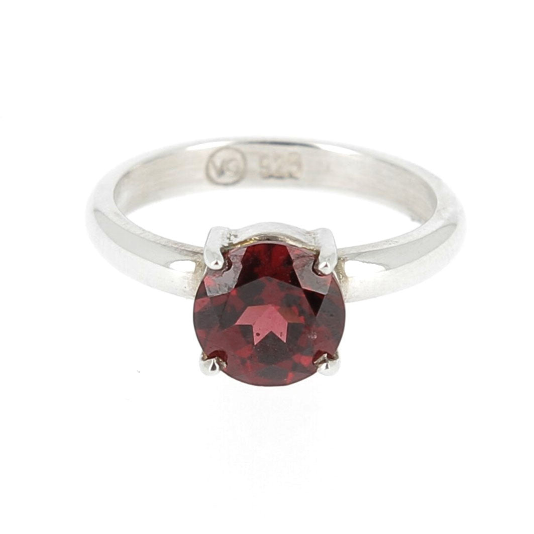 Bague grenat taillé griffe