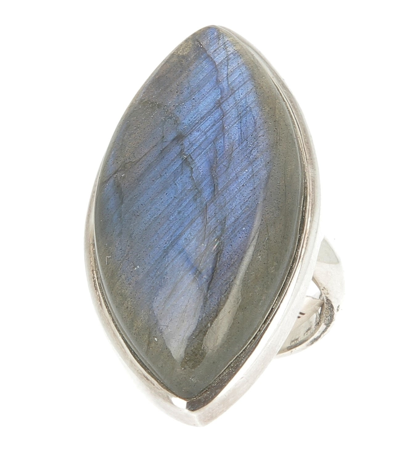Bague labradorite spectrolite losange