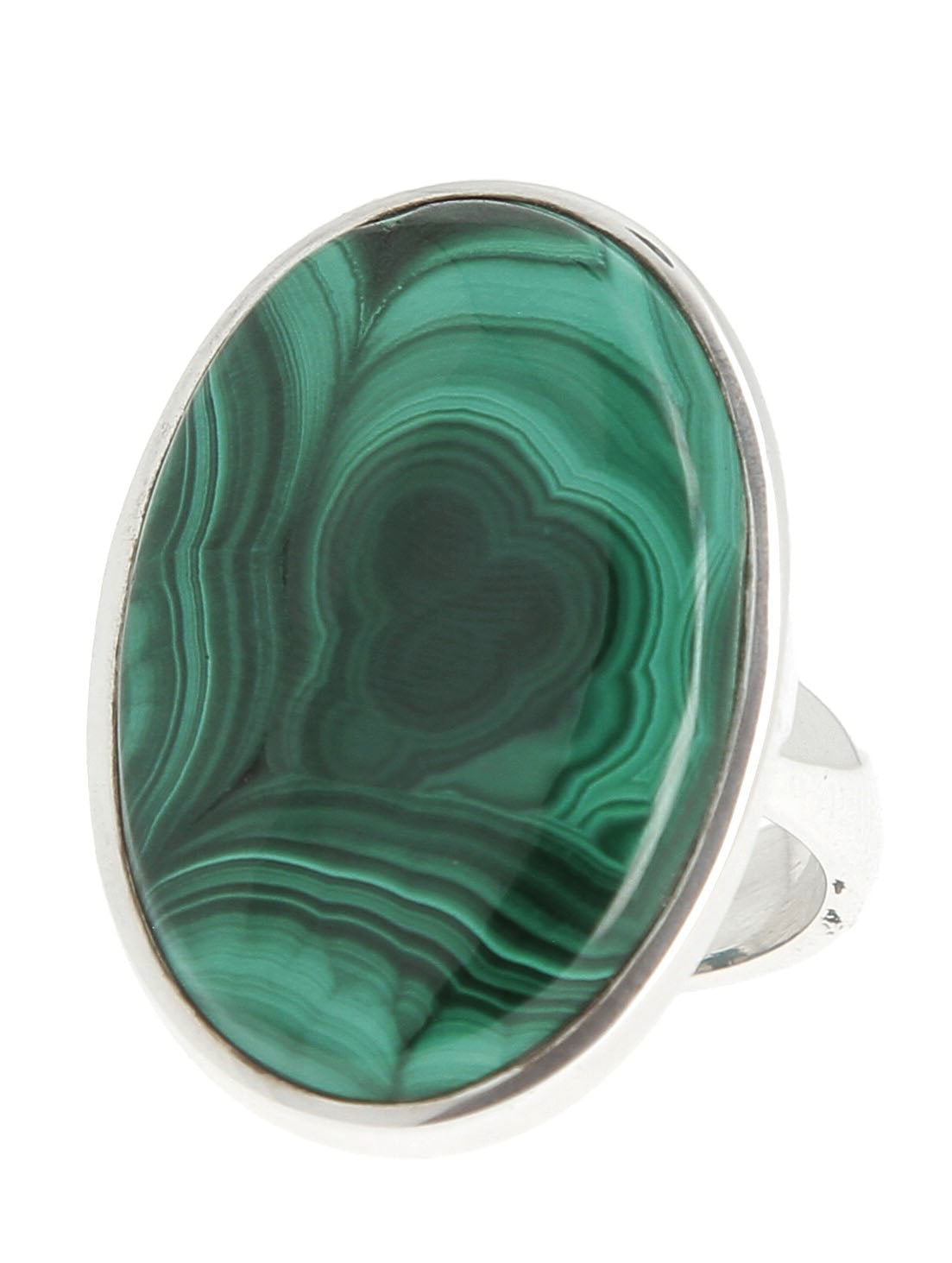 Bague malachite ovale