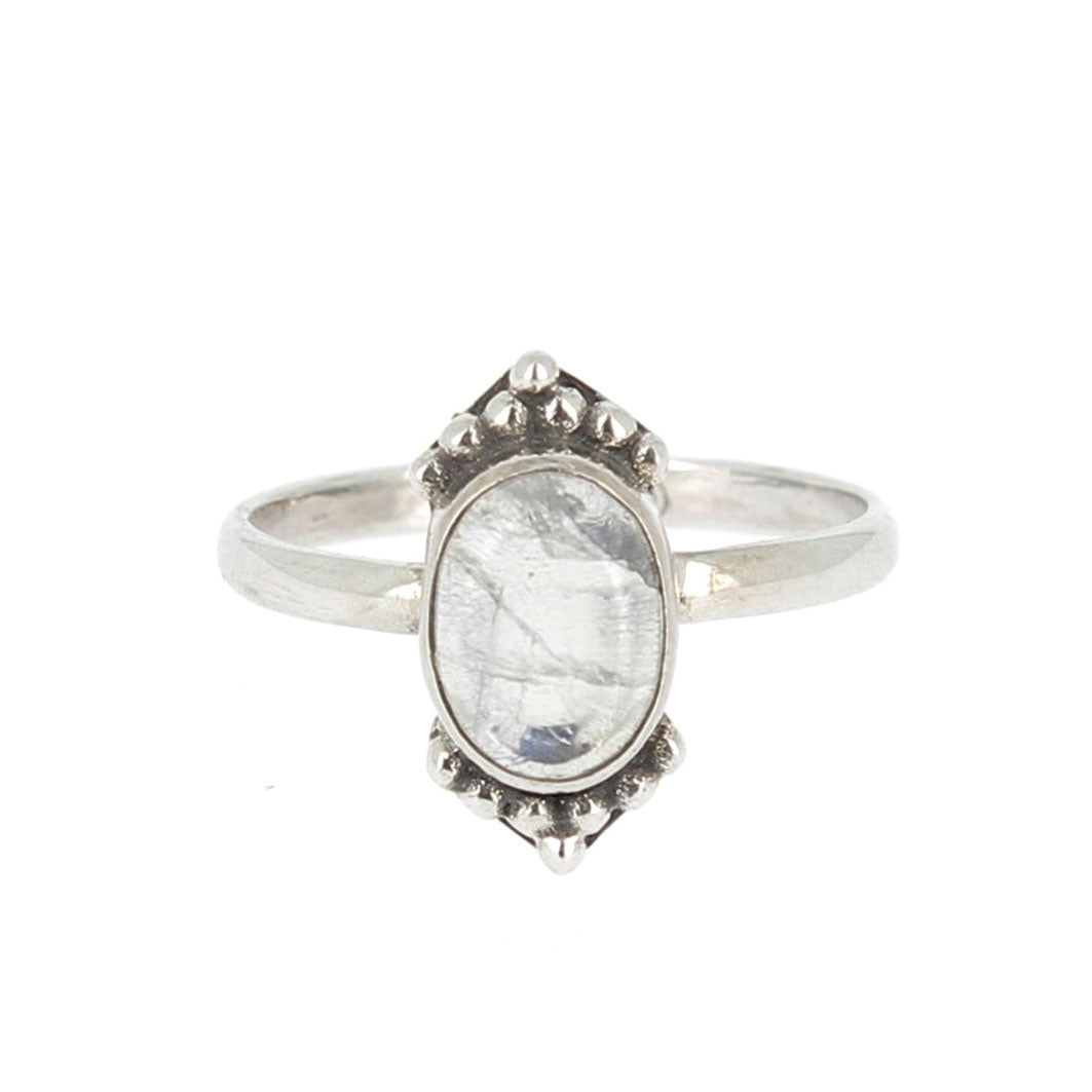 Bague péristérite miroir