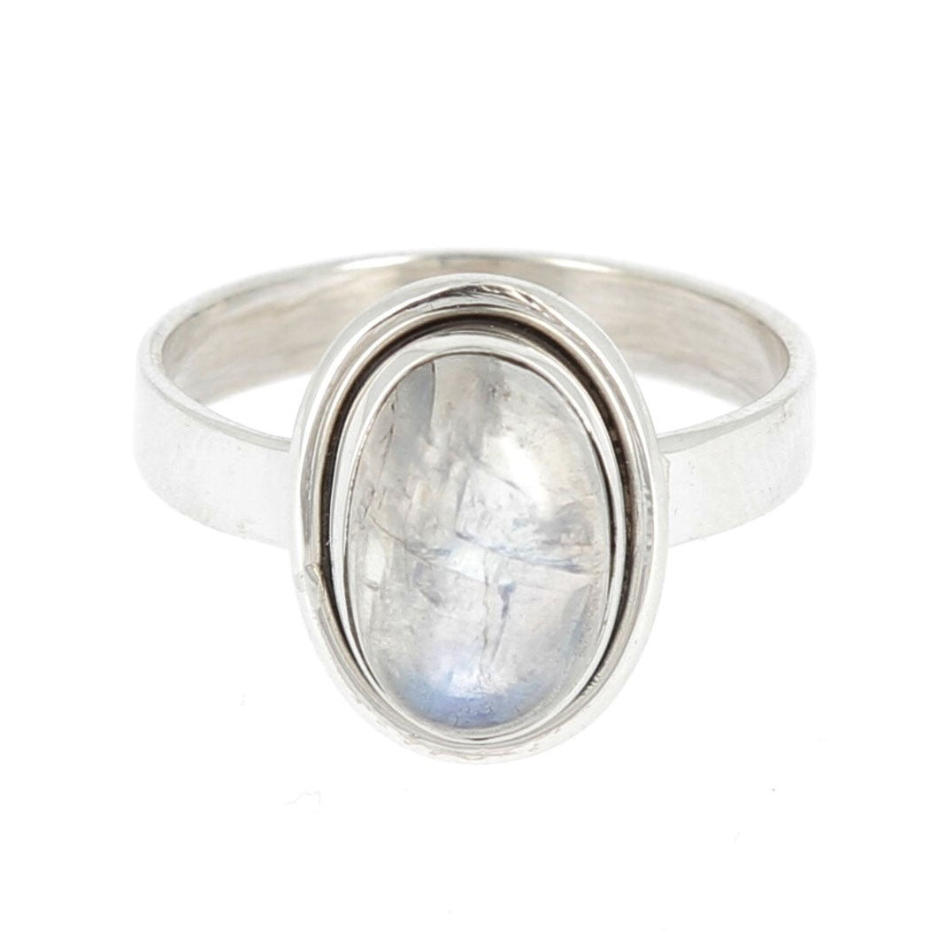 Bague péristérite Ovale