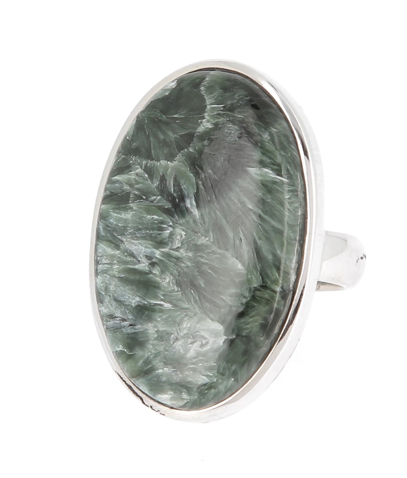 Bague séraphinite ovale Ag925