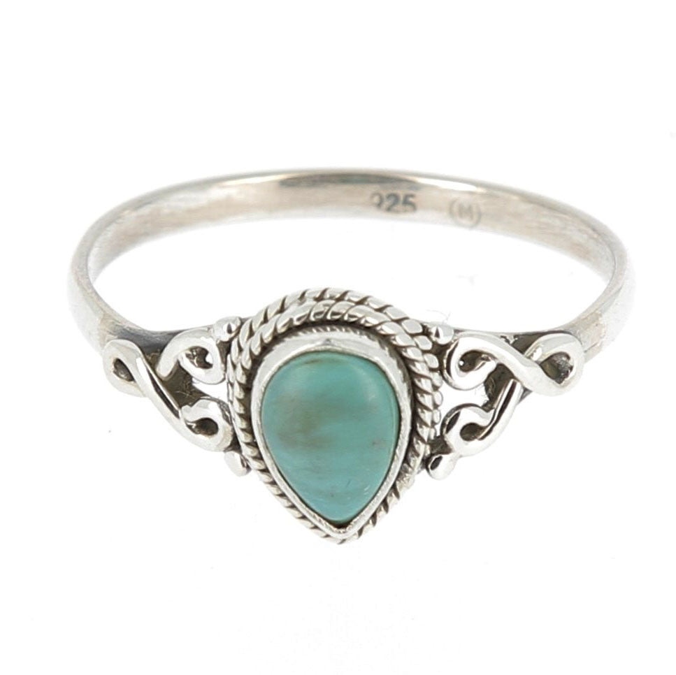 Ring Turquoise Indy Omgekeerde Druppel