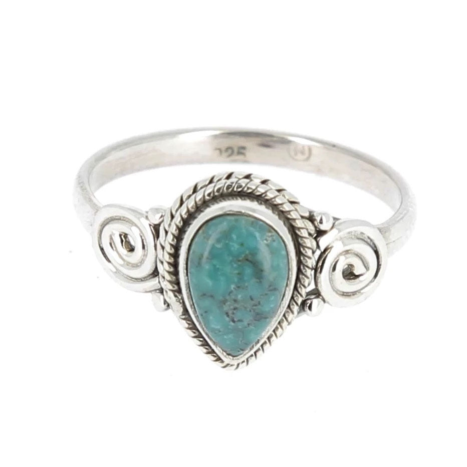 Bague turquoise indy goutte inv