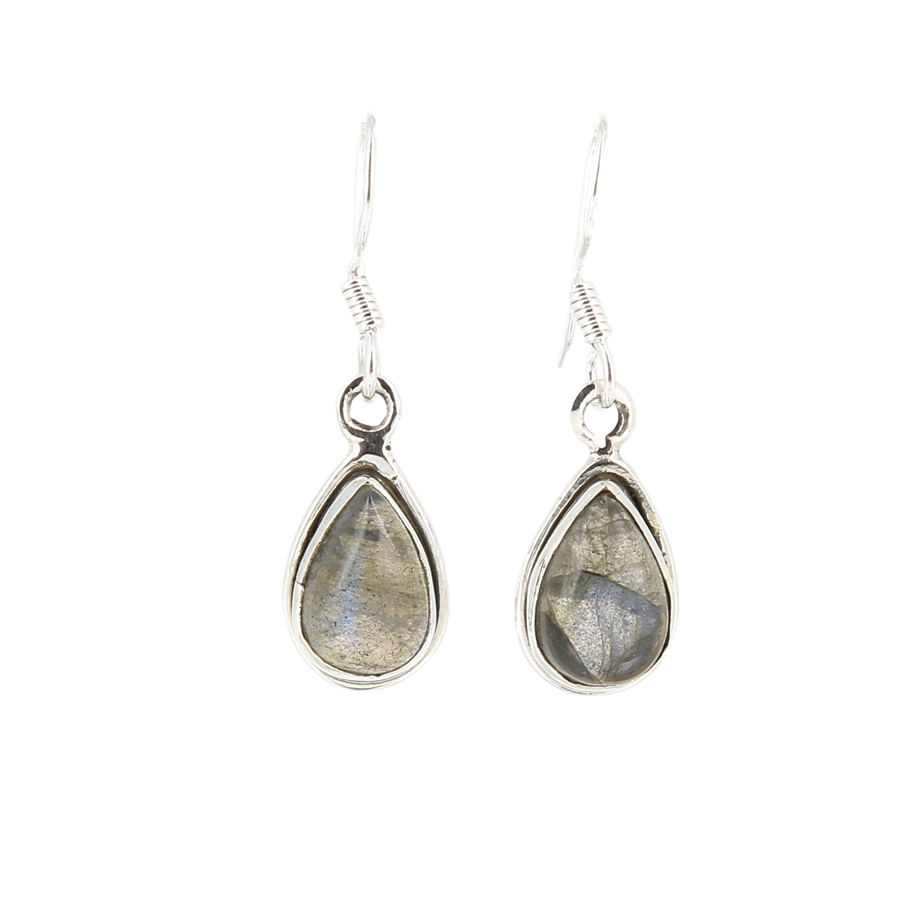 Boucles d'oreilles labradorite goutte