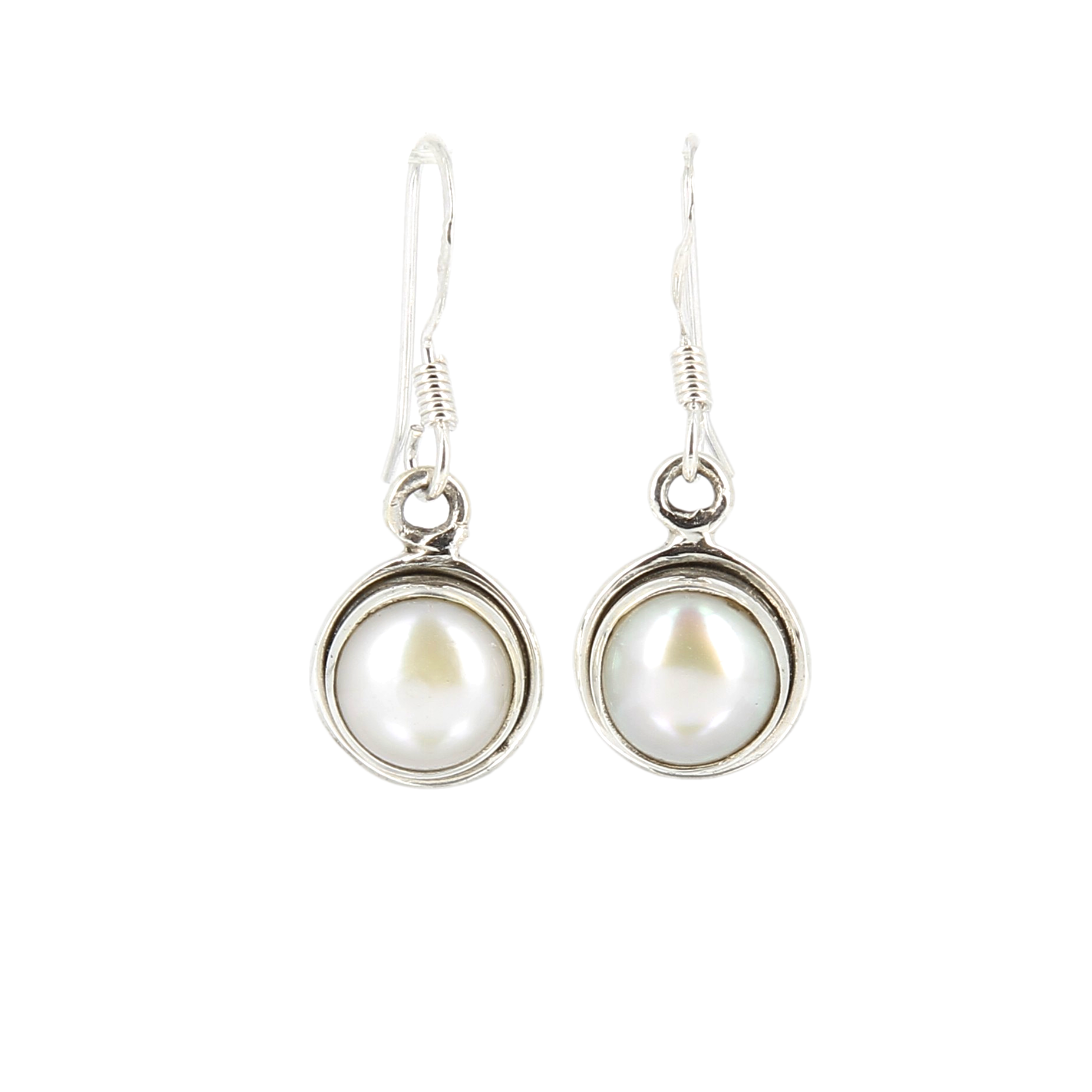 Boucles d'oreilles nacre ronde