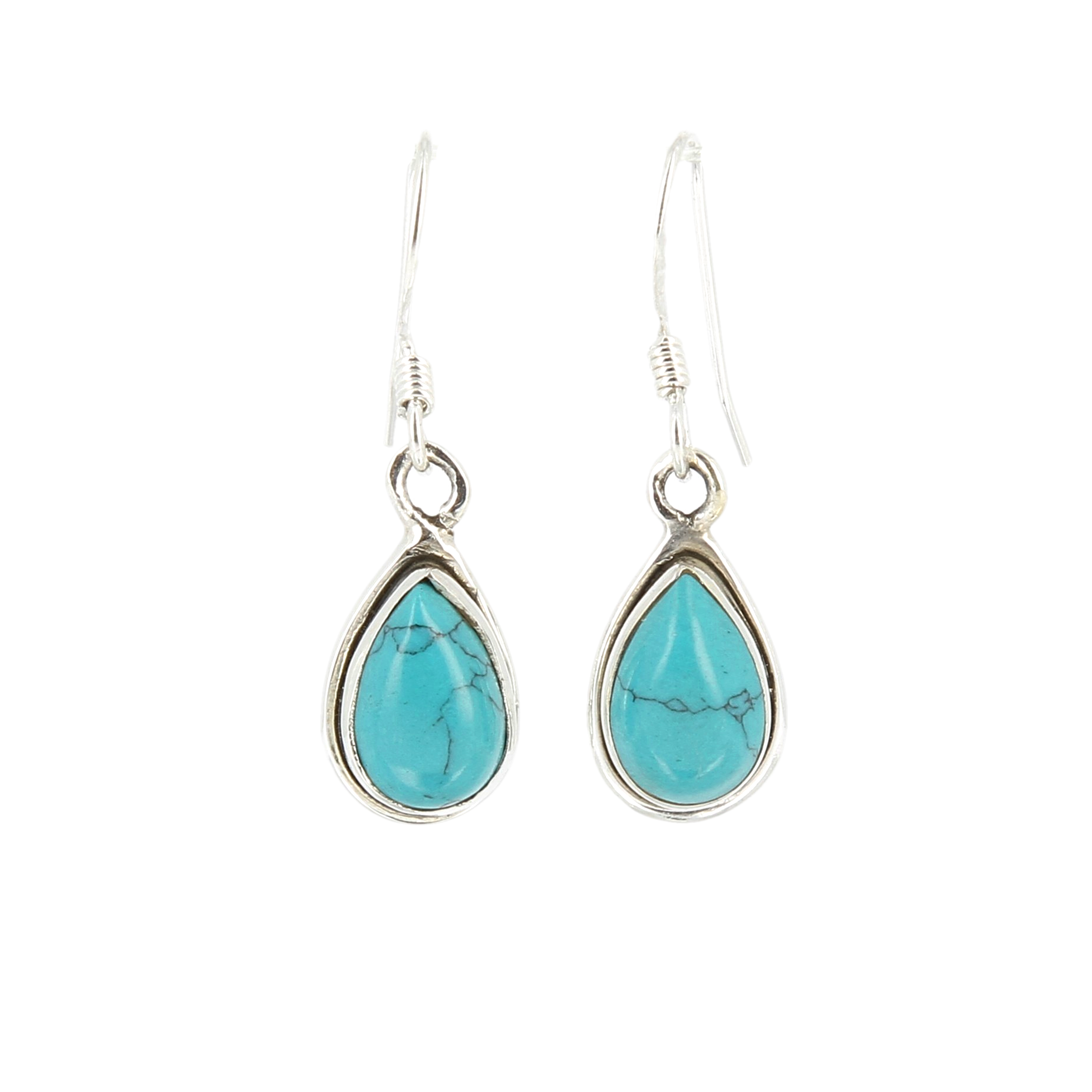 Boucles d'oreilles turquoise goutte