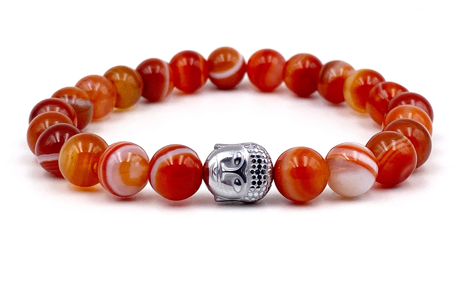 Bracelet agate orange