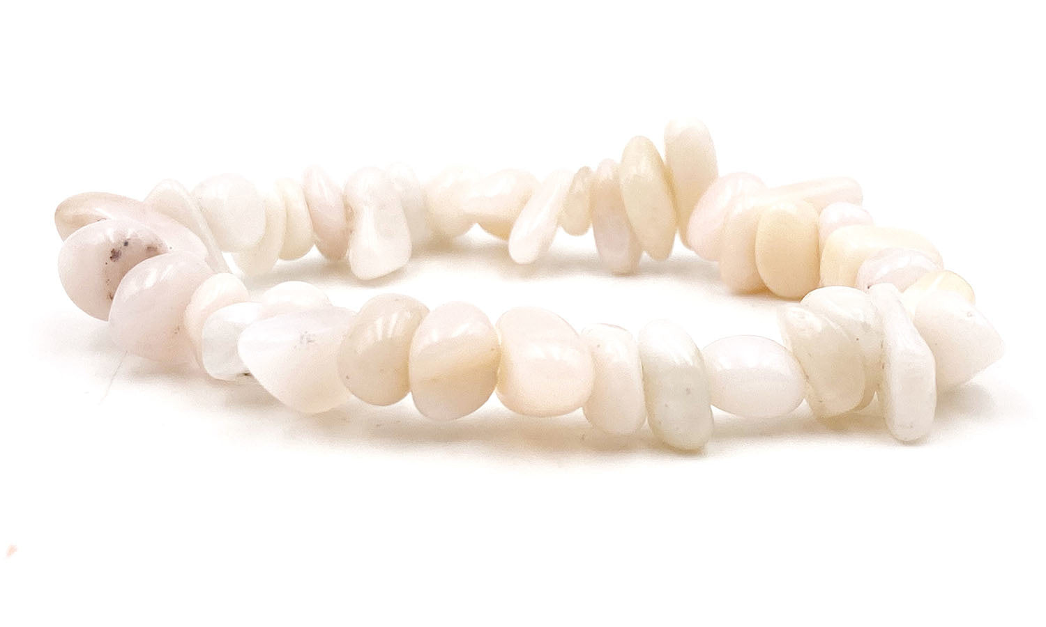 Bracelet chips - barroque opale rose