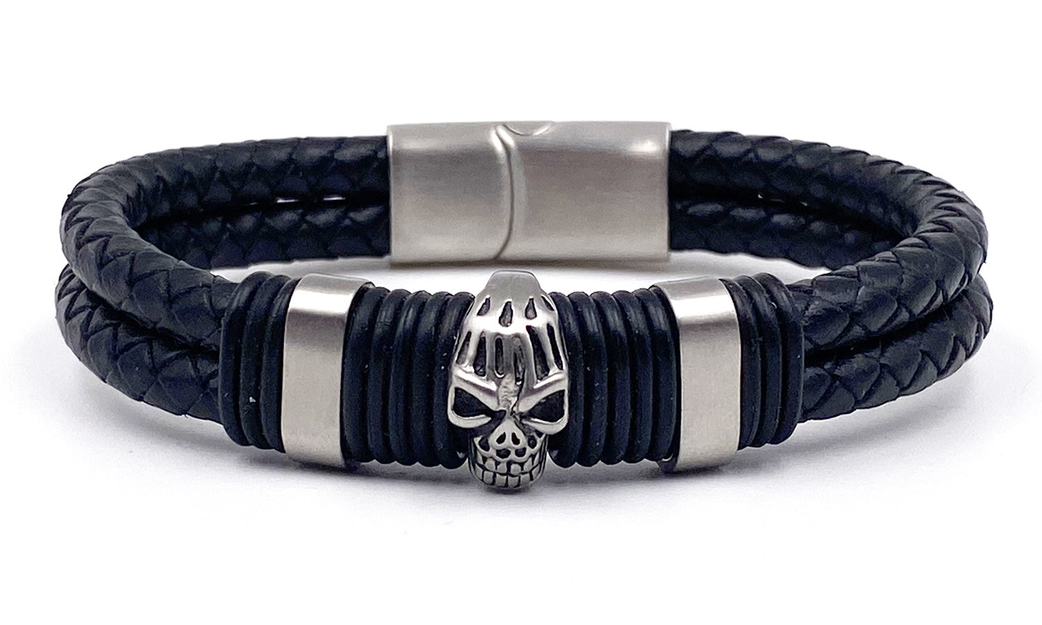 Bracelet cuir skull