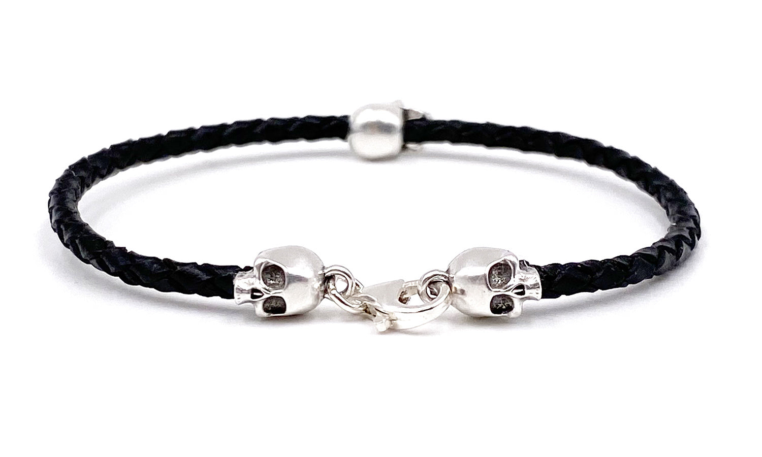 Bracelet cuir skull twice - vue 2
