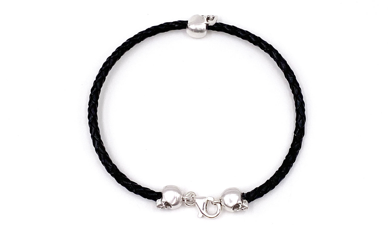 Bracelet cuir skull twice - vue 3