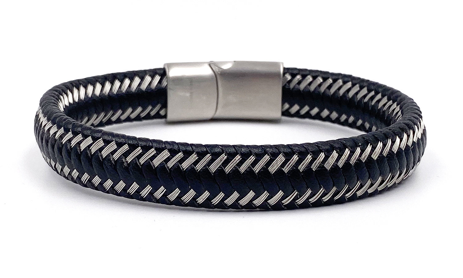 Bracelet cuir tissé