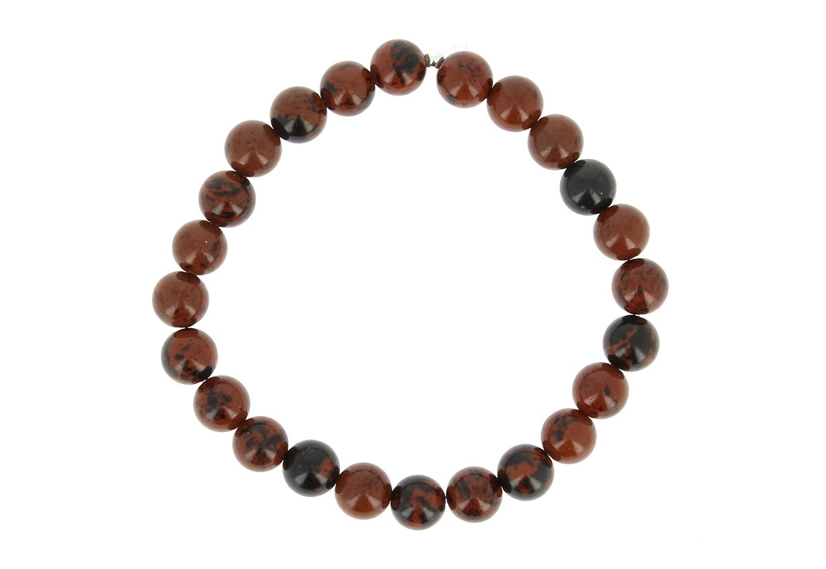Armband Mahonie Obsidiaan