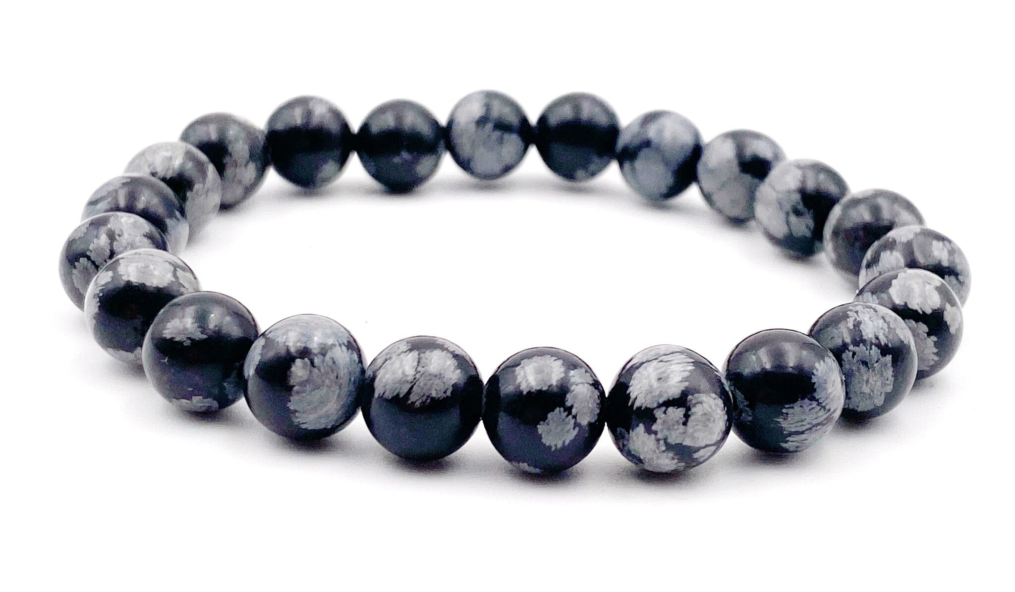 Bracelet Obsidienne Flocon de Neige