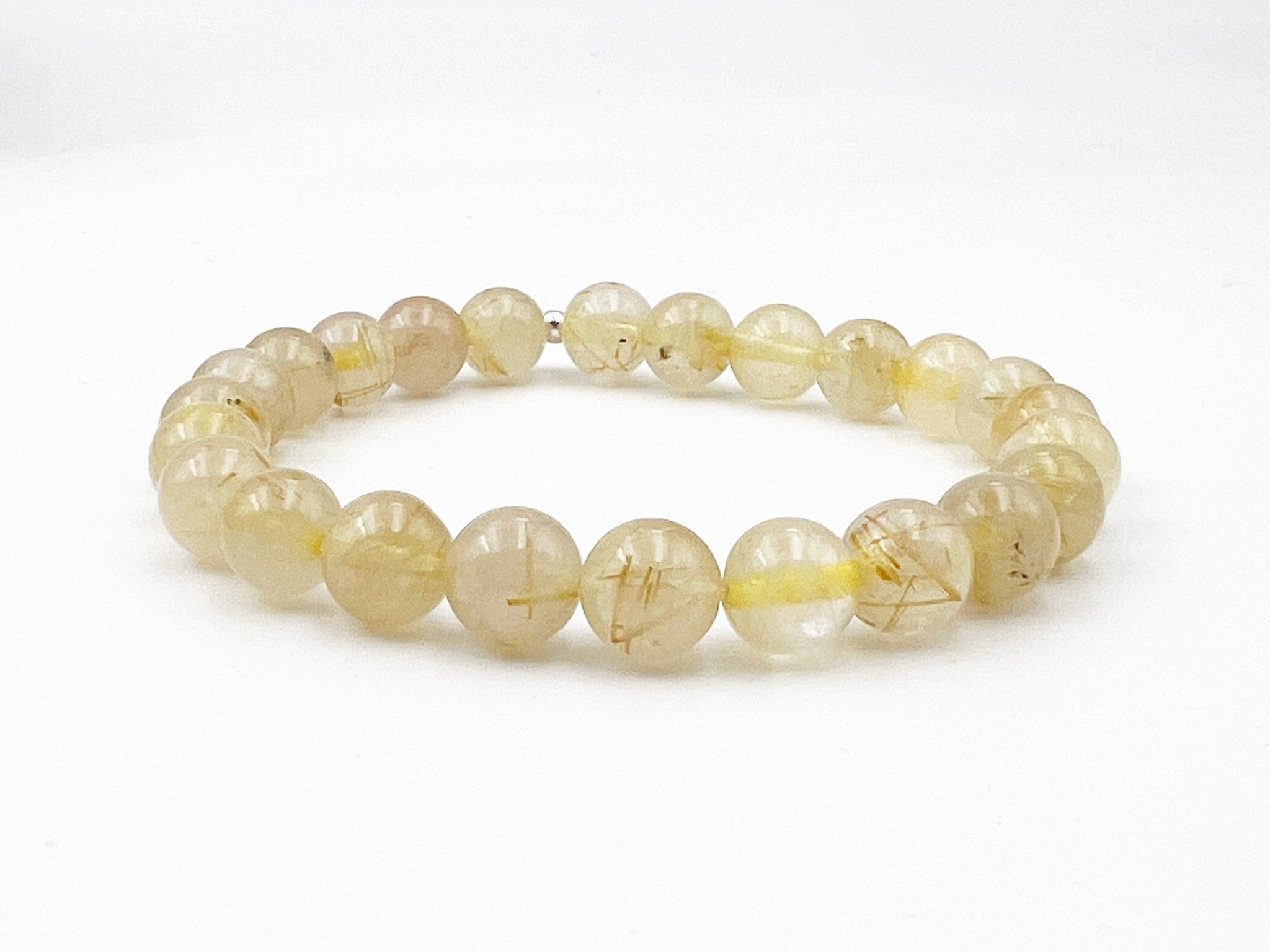 Bracelet quartz rutile doré