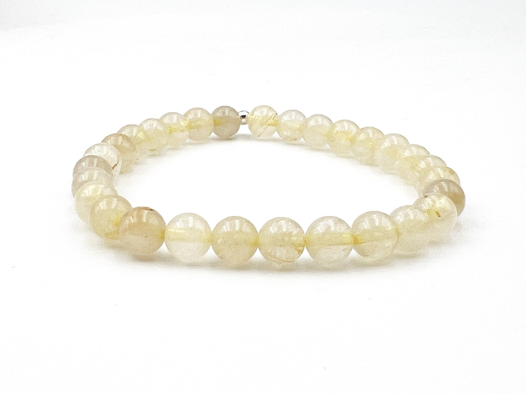 Bracelet quartz rutile doré
