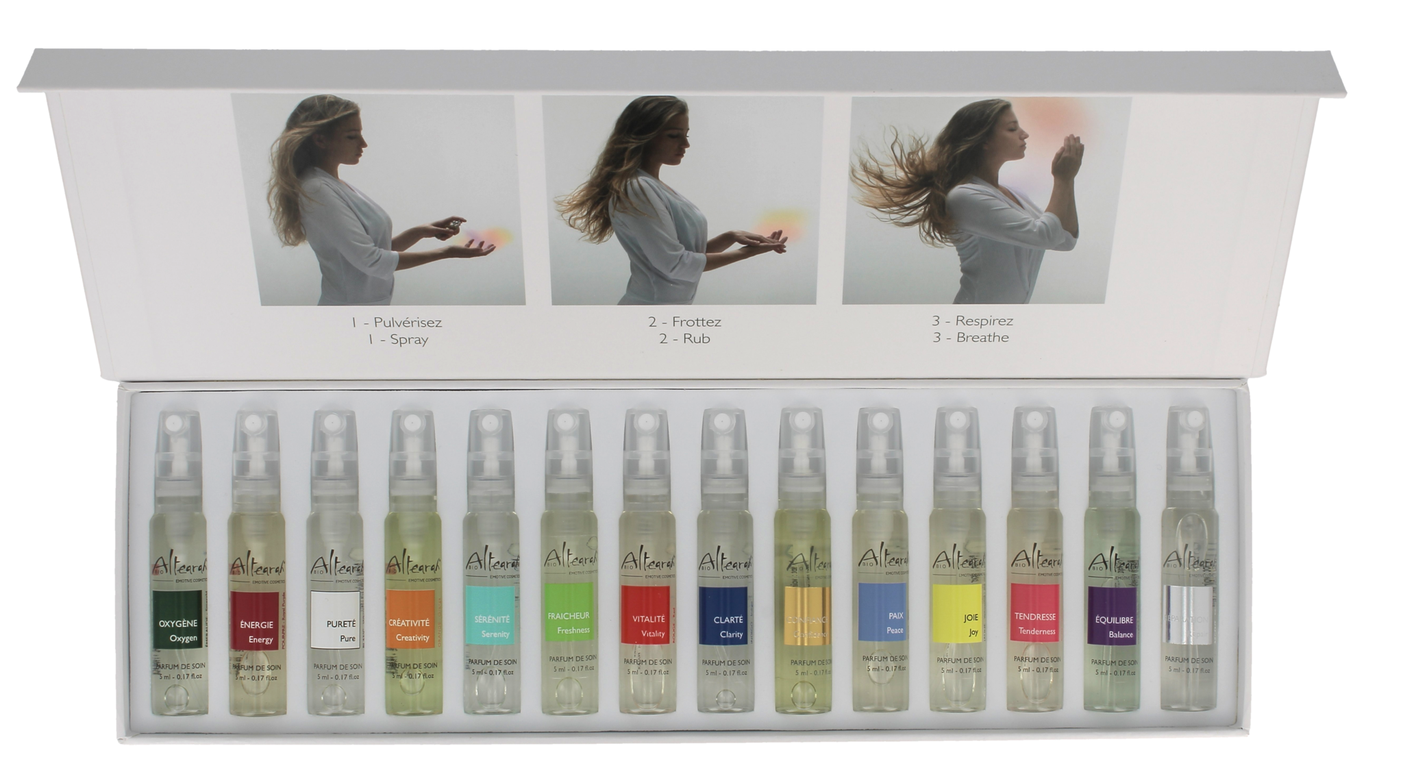 Coffret Altearah 14 parfums de soin de 5 ml