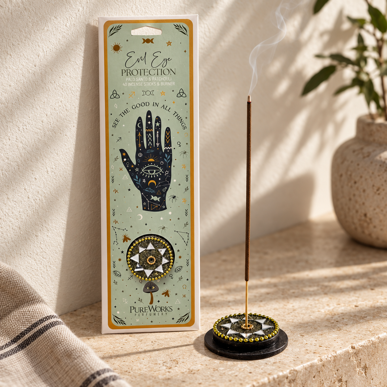 Encens Celestial Magic avec porte-encens