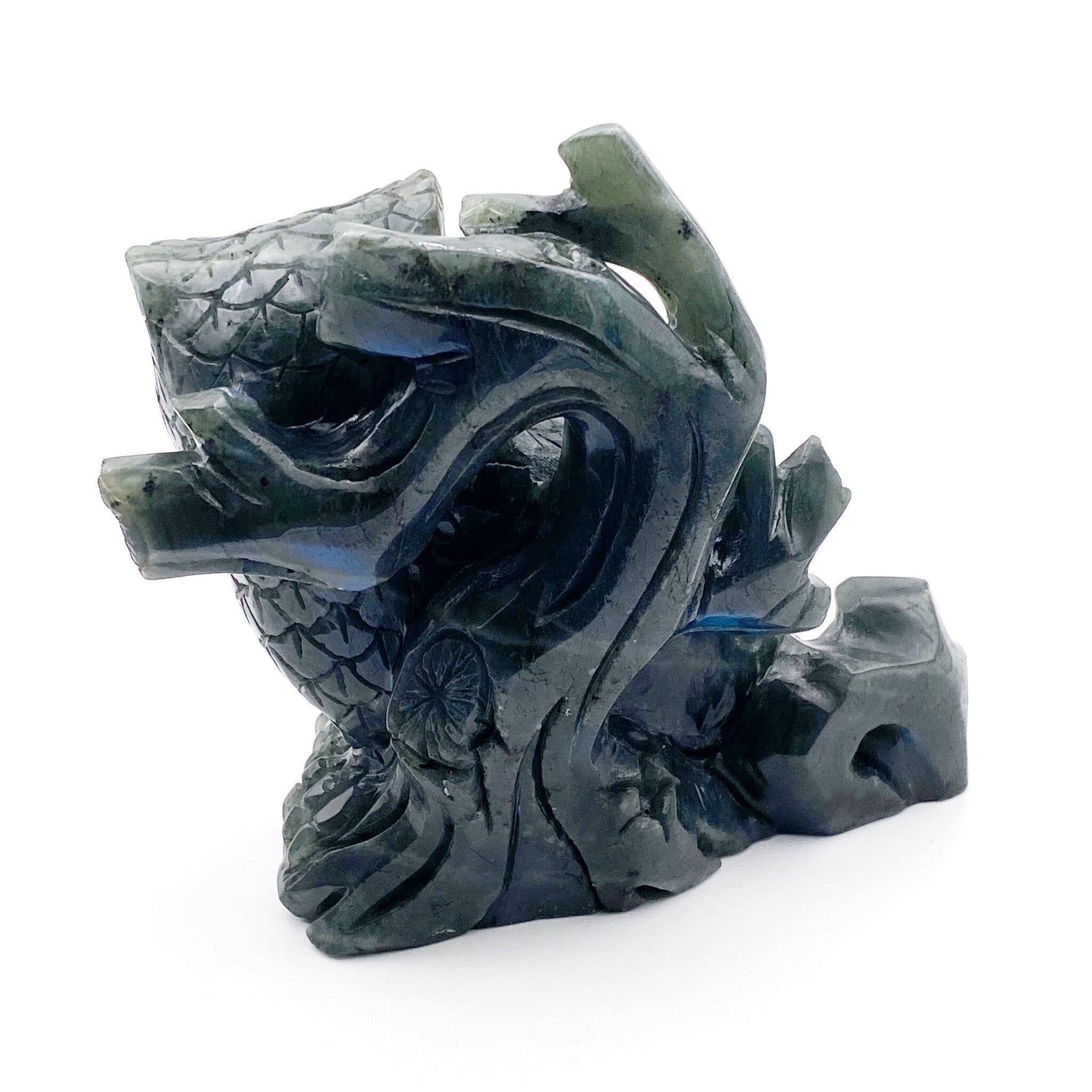 Grand hibou labradorite - vue 3
