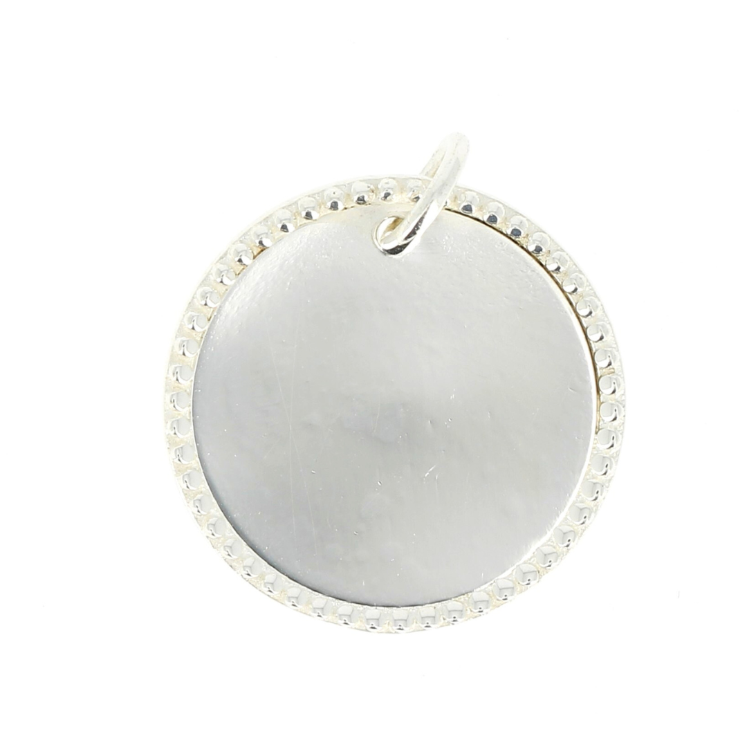 Médaille avec bord argent à graver - vue 2