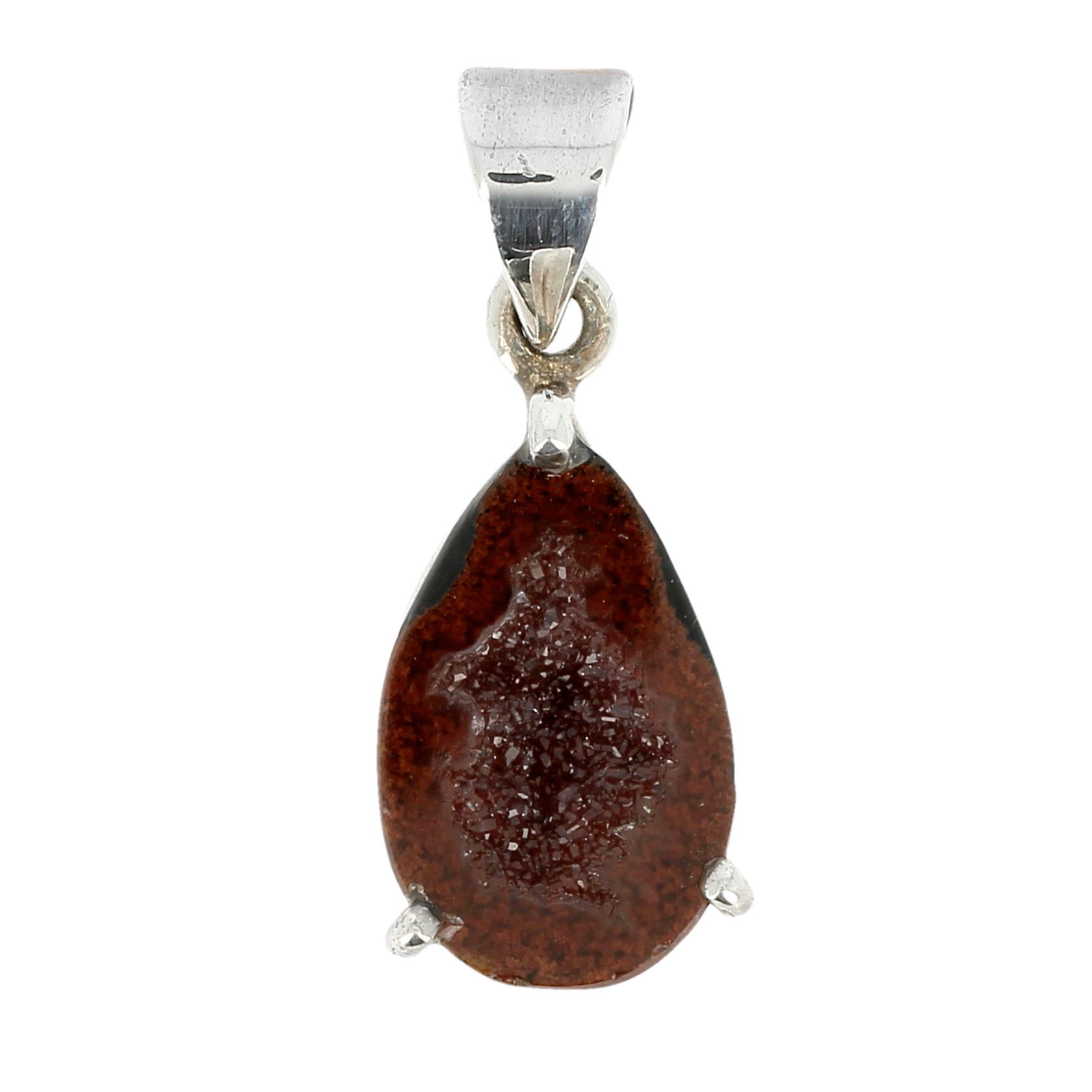 Pendentif agate brute griffe Ag925