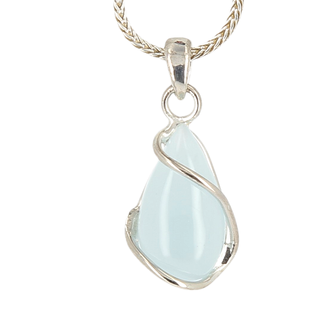 Pendentif aigue-marine design Ag925