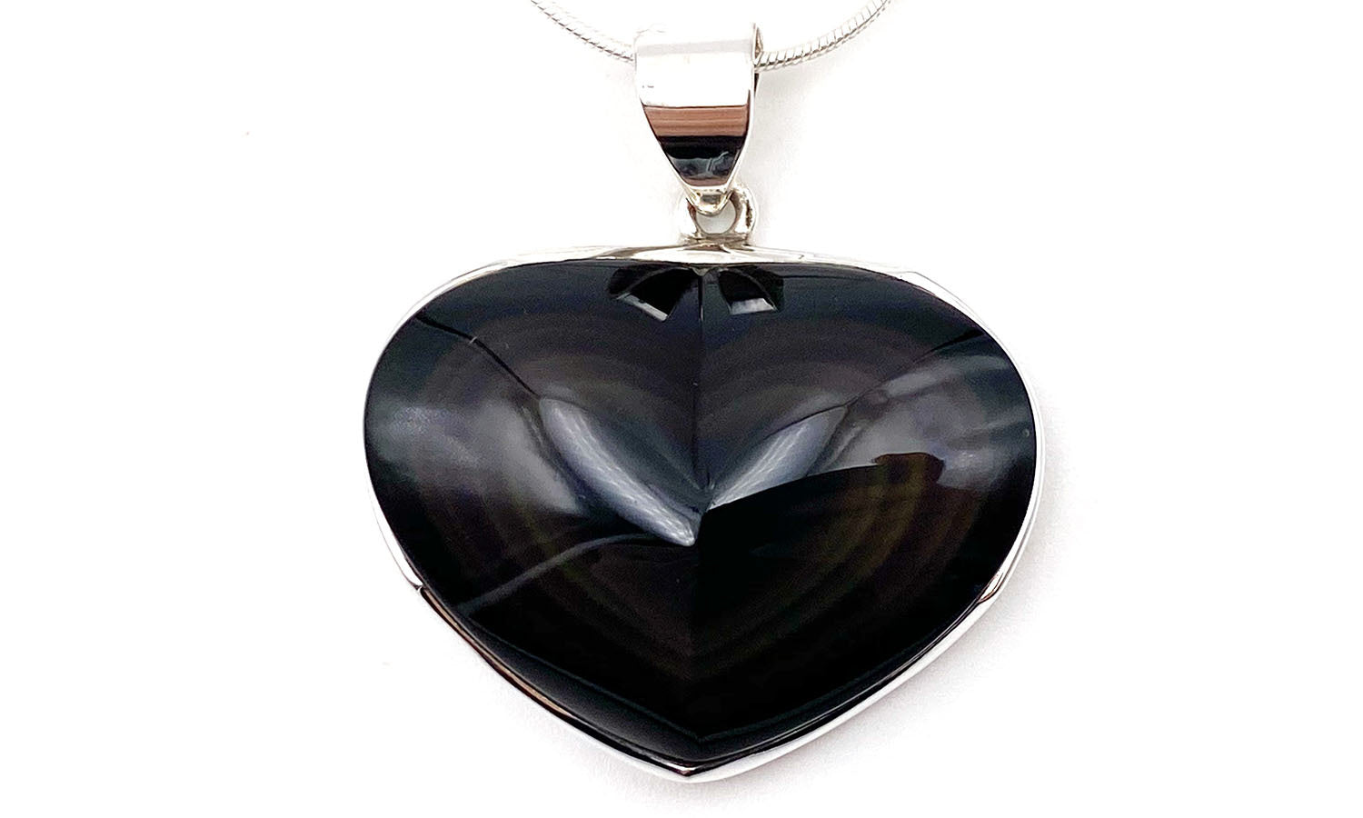 Pendentif oeil celeste coeur cerclé Ag925