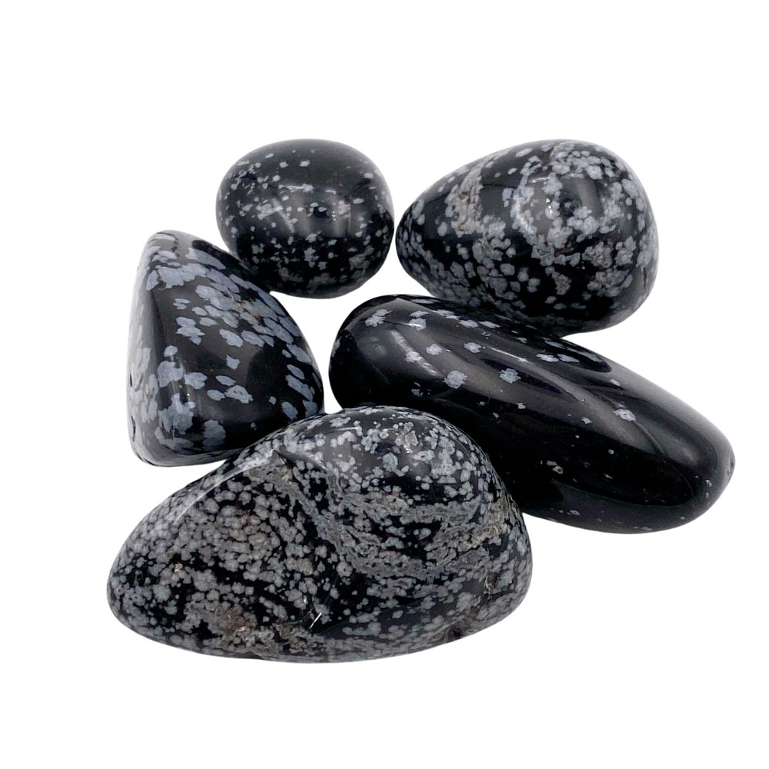 Getrommelde Sneeuwvlok Obsidiaan