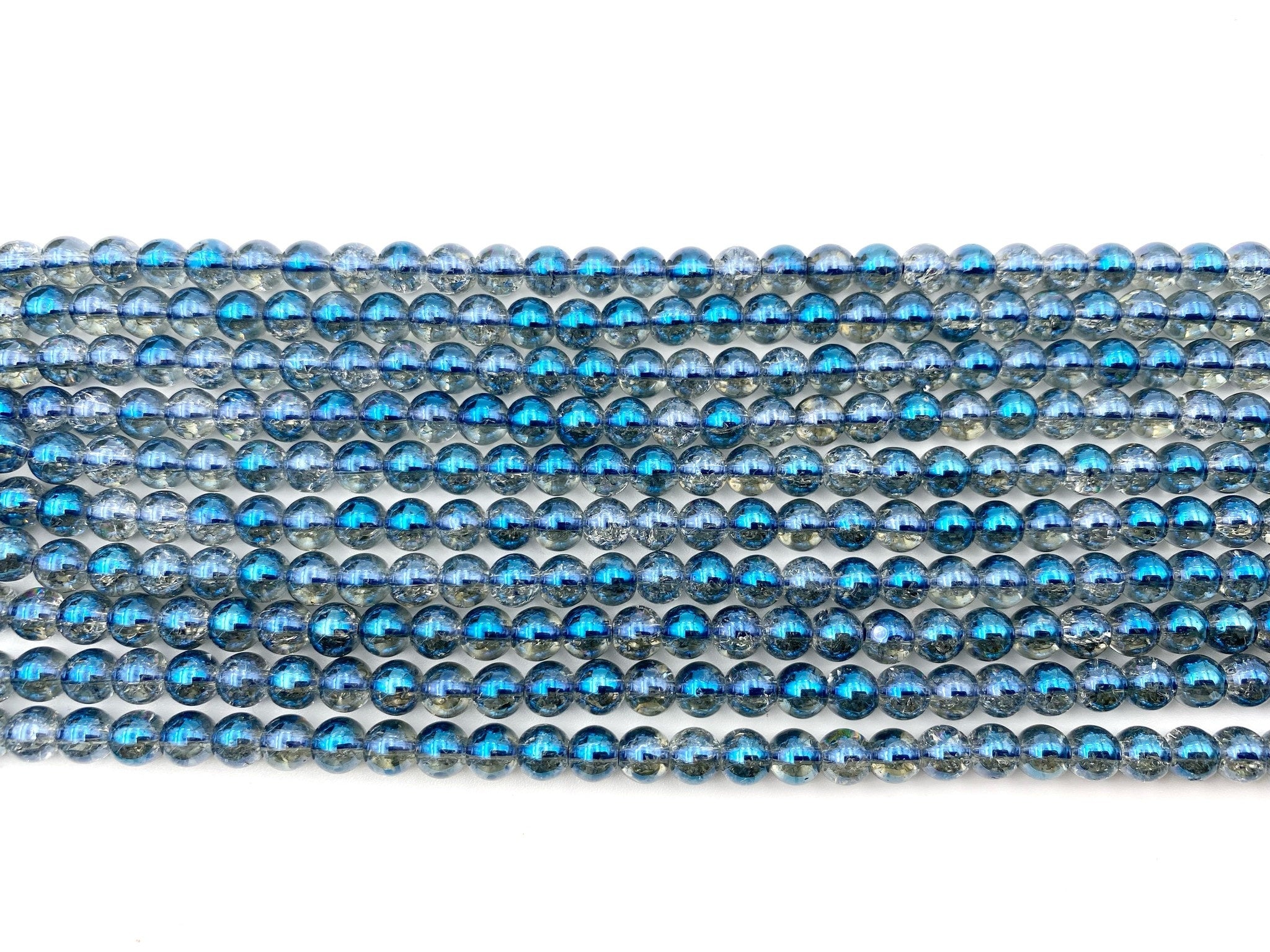 Rang quartz aura aqua craqué