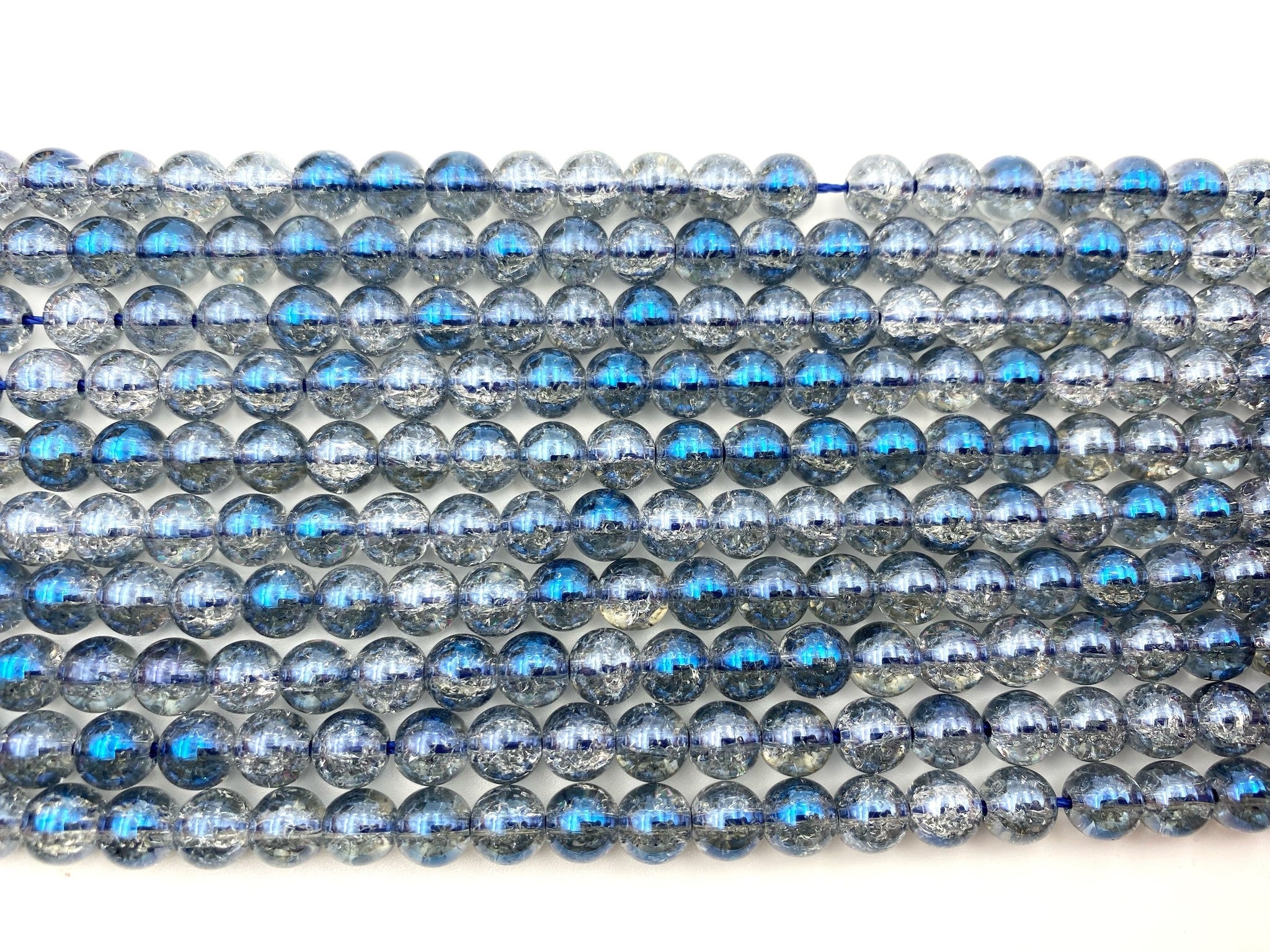 Rang quartz aura aqua craqué