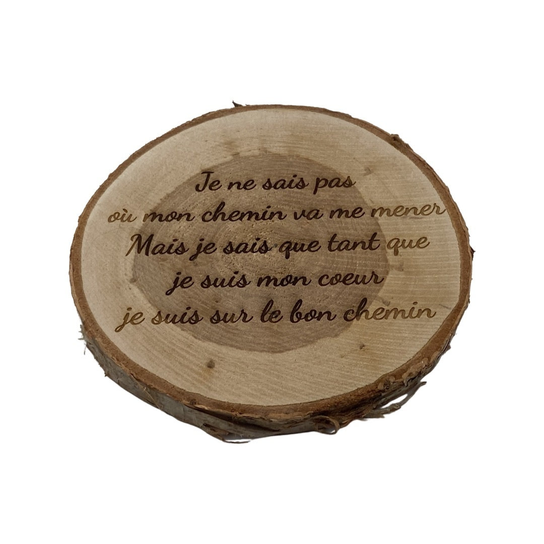 Rondin de bois personnalisable