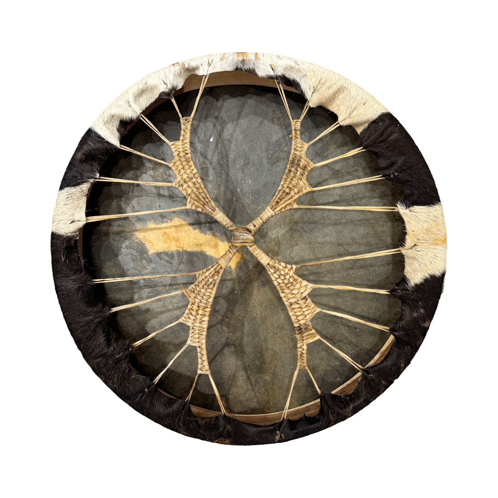 Tambour chamanique vache brune - 45 cm, Saule - vue 2