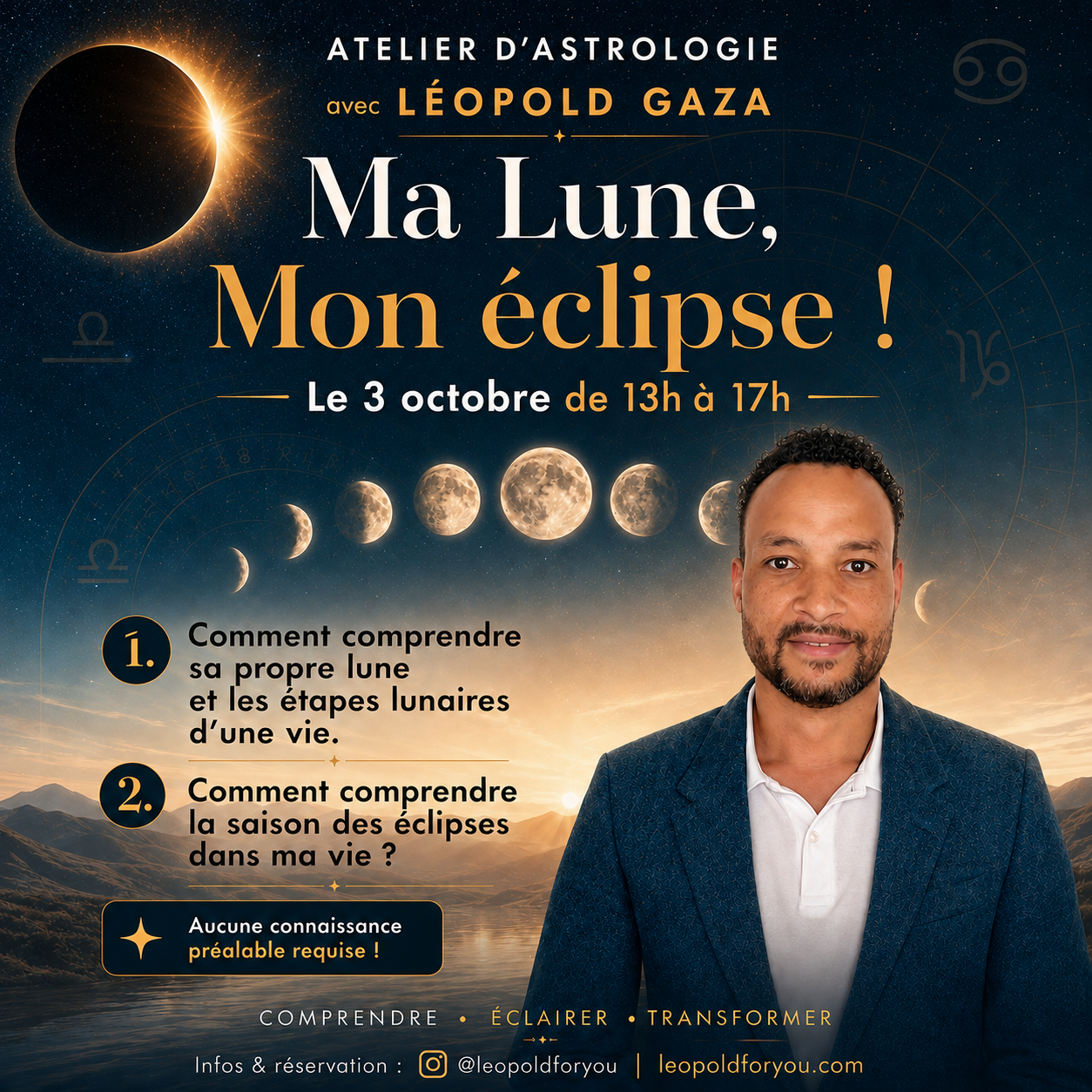 Atelier « Ma Lune, Mon éclipse ! » - 3 Octobre 2026 de 13h à 17h