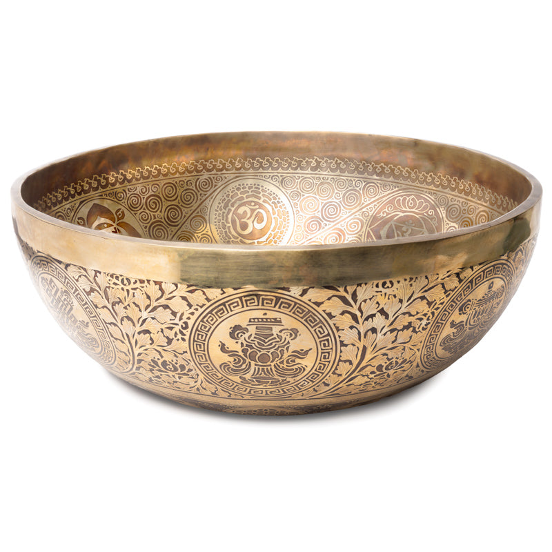 Grand bol chantant gravé bain sonore 50 cm
